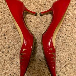 Jimmy Choo patent leather heel